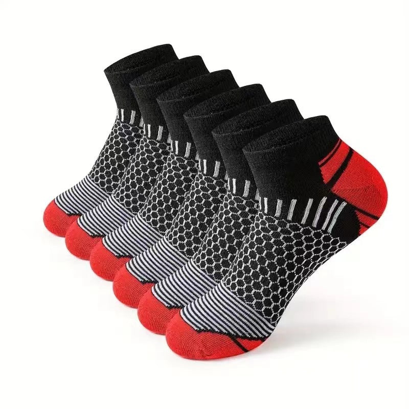 Sports socks running basketball outdoor socks men's spring and summer breathable sweat-absorbing socks boat socks