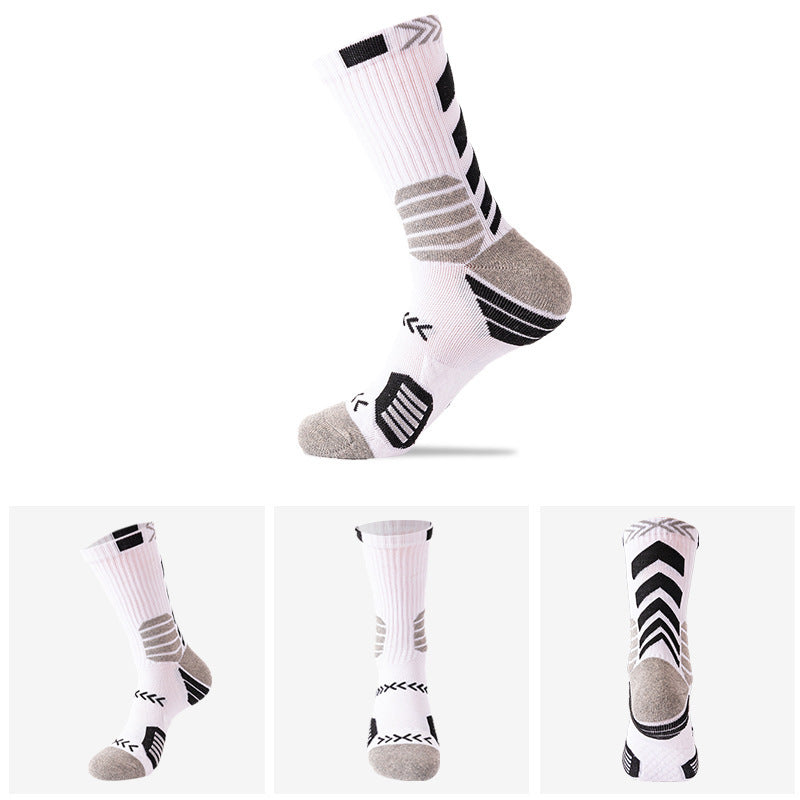 Basketball socks, elite training socks, European and American socks, men's and women's towel bottom shock absorption and non-slip professional sports socks