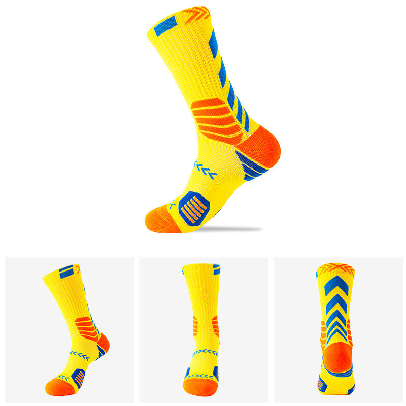 Basketball socks, elite training socks, European and American socks, men's and women's towel bottom shock absorption and non-slip professional sports socks