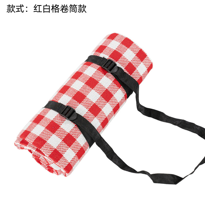 New plaid picnic mat portable folding enlarged thickened soft moisture-proof mat outdoor camping beach mat