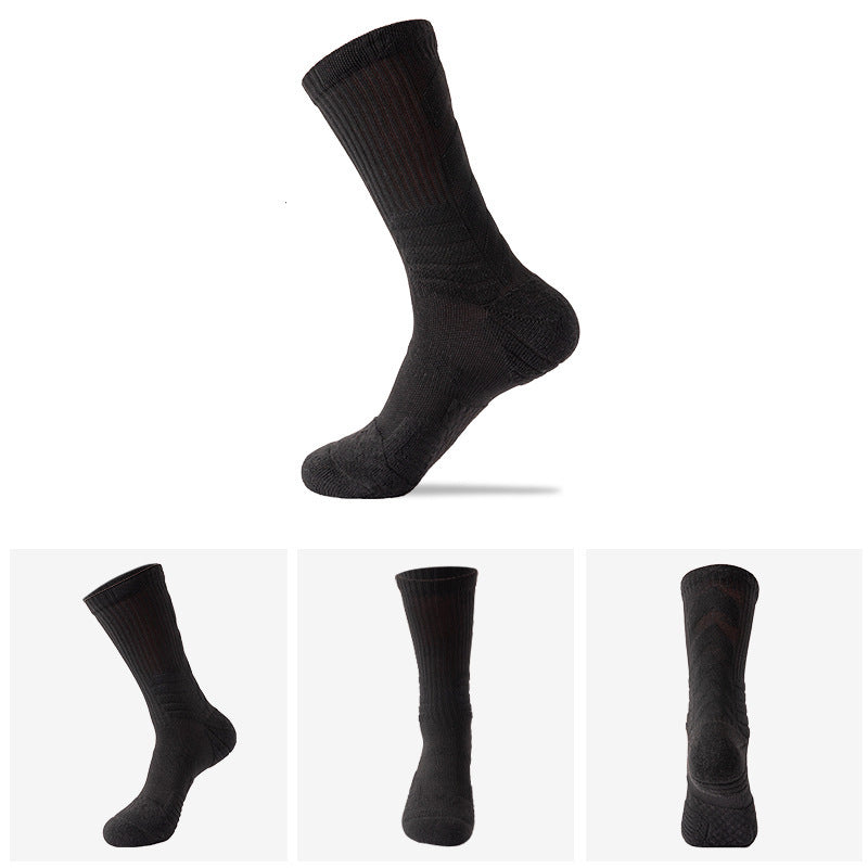 Basketball socks, elite training socks, European and American socks, men's and women's towel bottom shock absorption and non-slip professional sports socks