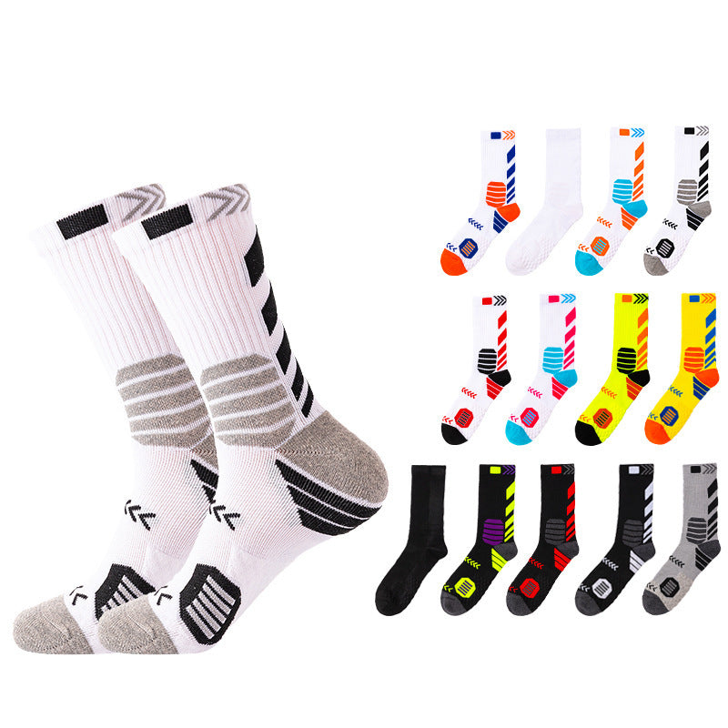 Basketball socks, elite training socks, European and American socks, men's and women's towel bottom shock absorption and non-slip professional sports socks