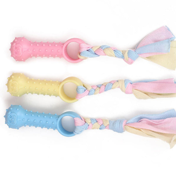 Dog toy molar stick TPR material teeth cleaning and bite-resistant small dog puppies gnawing and stuffy training toy wholesale