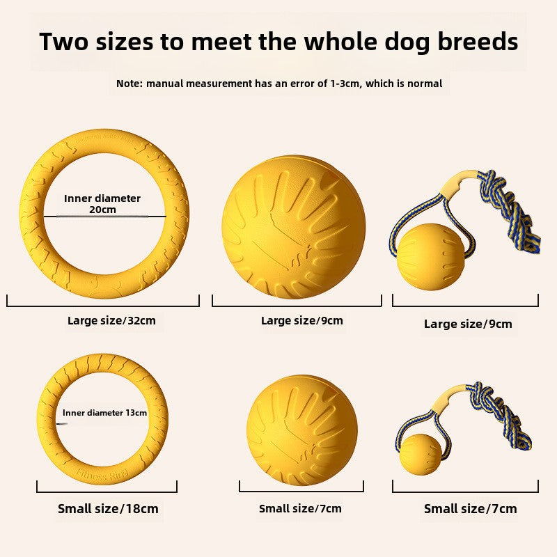 Dog Toys Large Dog Rings Frisbee Side Shepherd Sound Rally Rings Grinding Teeth Bite-resistant Pet Boredom Relief Artifact Toys