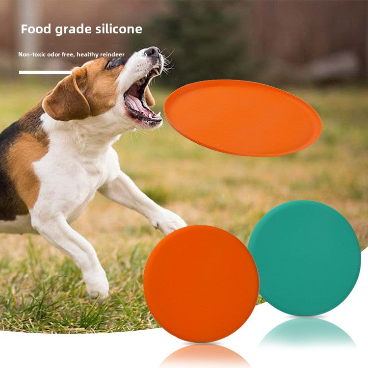 New silicone pet Frisbee, beach foldable dog toy, floating water bite-resistant pet dog Frisbee