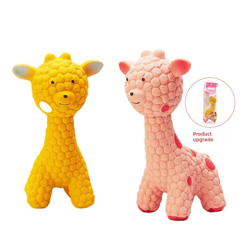 Pet Toy Latex Pink Deer Yellow Deer Puppy Puppy Interactive Teeth Grinding Bite Resistant Sound Dog Toy