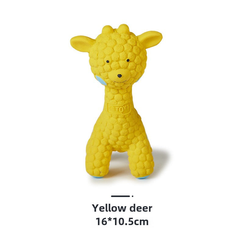 Pet Toy Latex Pink Deer Yellow Deer Puppy Puppy Interactive Teeth Grinding Bite Resistant Sound Dog Toy